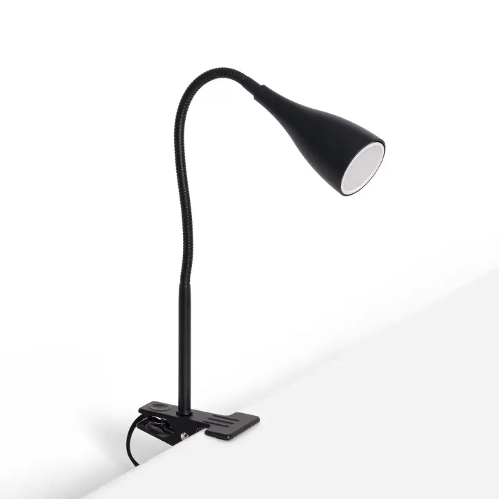 Ledkia Lámpara Flexo Escritorio de Metal con Pinza Dandy Negro - 1