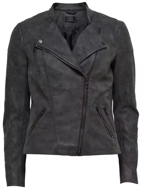 Only mod. 15102997 Chaqueta polipiel con cremallera - 1