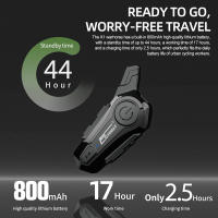 Intercomunicador De Casco X1 plus Motor Bluetooth 5.0 Headset Inalámbrico Para Motocicleta Con Altavoz Y Habla Libre 1000m Para 2 Conductores - details 3