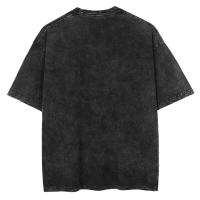 Camiseta Oversize Vintage De Anime Chainsaw Hip Hop Para Hombre Negro Suéter Casual Manga Corta Estilo O-Neck Unisex - details 15