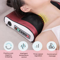 Masajeador multifuncional para cuello y hombros, herramienta de amasamiento doméstica para cuello y espalda con masaje de compresa caliente ajustable múltiple - details 1
