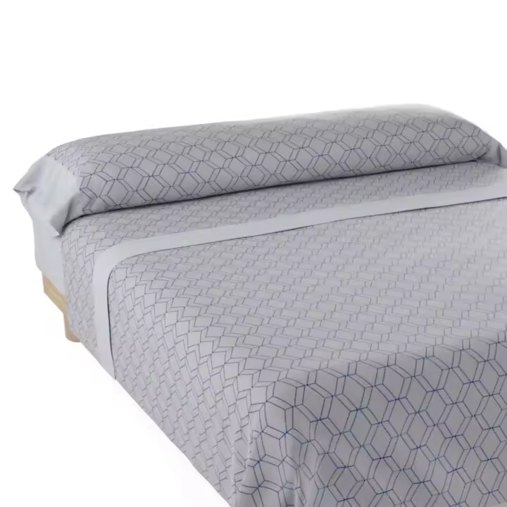 Nalui Juego de Sábanas Gea Azul Tejido Polycotton, Lavable a 30º y Fácil Planchado - 1