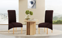 Cubierta De Silla Elástica Engrosada En Color Sólido Anti Suciedad Estilo Simple Protección Para Silla De Comedor Hotel Banquete Hogar - details 19