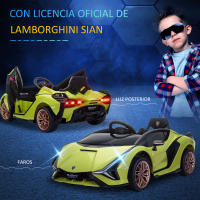 HOMCOM Coche Eléctrico Lamborghini SIAN 12V para Niños de +3 Años con Mando a Distancia Apertura de Puerta Música MP3 USB y Faros 3-8 km/h 108x62x40 cm - details 6