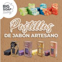 Pastilla de jabón de Aloe Vera y Rosa Mosqueta 100g - Big Soap Factory - HIDRATANTE, REGENERADOR Y CICATRIZANTE -  Para pieles muy secas, con manchas o cicatrices. - details 0