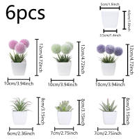 3PCS/6PCS Pelota De Plantas Artificiales Para Pequeños Bonsái DIY Artesanía Decoración Para Escritorio Y Ventanasilleros - details 7