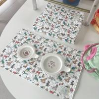 Alfombrilla De Comida Para Mascotas Lindo Y Antideslizante Algodón Puro Para Perros Y Gatos Evita Derrames Lavable Mecánicamente - details 3
