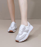 Zapatillas De Correr Para Mujer Casual Ligero Con Suela Gruesa Y Plataforma Zapatillas De Caminar Con Cordones PU Transpirables Talla Verdadera Para Adultos - details 12