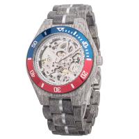 Reloj mecánico automático LB RELOJES para hombre, diseño esqueleto madera arce 3ATM - details 5