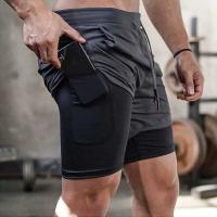 Shorts De Correr Para Hombre Shorts Deportivos De Gimnasio 2 En 1 Secado Rápido Entrenamiento Fitness Verano Pantalones Cortos De Camuflaje - details 2