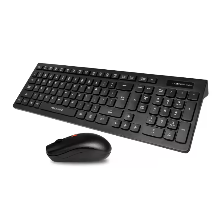 Promate Procombo-12 Pack Teclado y Ratón Inalámbricos 2.4Ghz - 1