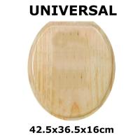 Asiento de Baño Universal de Madera de Pino - Tapa WC Beige - Alta Calidad - 42cmx36cmx16cm - details 1