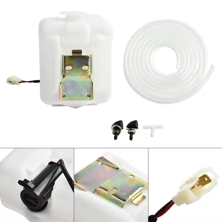 Tanque De Lavadora De Parabrisas De Coche Con Bomba Y Tubo Universal Adecuado Para Coche 2Pin Perfecto Match - 1