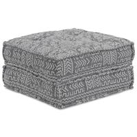 Puf Modular vidaXL Gris Claro 70x70x36 Tela - details 3