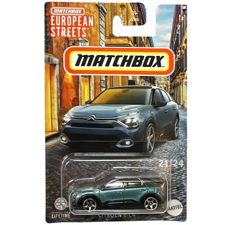 MATTEL - Matchbox European Streets - Citroën C4 - Modelo de Coche Fundido a Presión - Coleccionale - Escala 1:64 - Número 21de 24 - Para Mayores de 3 Años - 1