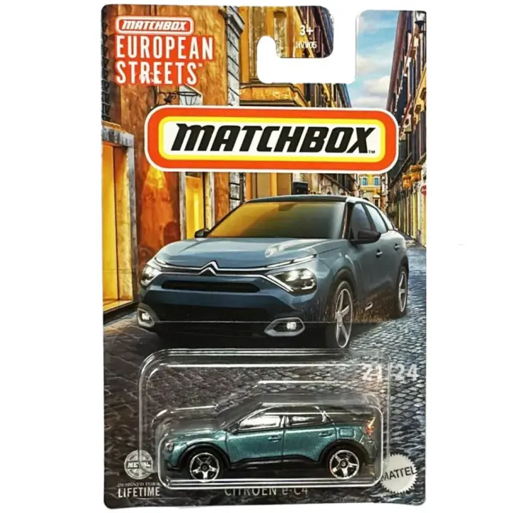 MATTEL - Matchbox European Streets - Citroën C4 - Modelo de Coche Fundido a Presión - Coleccionale - Escala 1:64 - Número 21de 24 - Para Mayores de 3 Años - 1