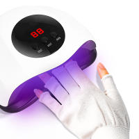 Guantes De Uñas Anti-Black Para Tienda De Uñas UV Protección Especial Con Luz De Cocción Cortos Y Negros Herramientas De Manicura - details 0