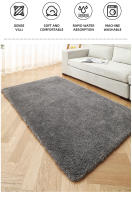Alfombra De Piso De Terciopelo Grueso Y Cómoda Antideslizante Absorbedora De Agua Para Baño Dormitorio Sala De Estar Alfombra Para Interior - details 1