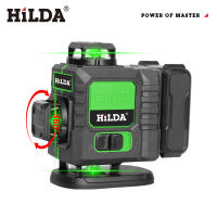 Nivel Laser HILDA Con Ventana Giratoria De 16 Líneas Horizontal Y Vertical Autocorrección 360° Herramientas De Nivel De Láser Ultra Fuerte - details 5