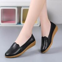 Zapatos De Cuero Genuino Para Mujer Blancos Loafers Estilo Clásico Verano Zapatos De Enfermera Plana De Cuero Para Adultos Casual - details 6