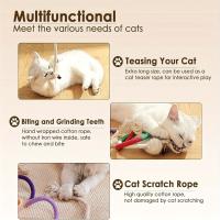 Juguete De Masticar Para Gatos De Algodón Con Hierba Catnip Para Limpieza De Dientes Y Ejercicio Interactivo Para Gatos Internos - details 2