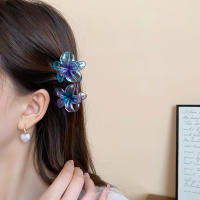 Acrílico Uñas De Manta De Delfín Colorido Gradiente Para Mujer Adorno De Cabello Moda Juego De 1 Pieza Uso En Viajes - details 5