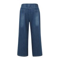 Ropa De Mujer Ropa Interior Ropa Interior De Verano 2024 Jeans Retro Para Mujer Pantalones De Pierna Ancha Casual Denim Azul Blanco - details 7