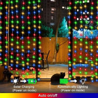 1 Pc Luces Solares Para Cortinas 300/200/100 LEDs Impermeables Para Exteriores E Interiores Decoración De Navidad Y Año Nuevo - details 8