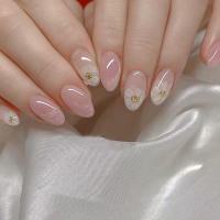 Set De Uñas Ovales 24pcs Con Archivo Y Gel De Jalea Incluido Kit De Uñas Postizas Fáciles De Usar Para Dibujar Y Decorar - details 2