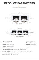 Lámpara De Punto De Luz LED Recubrimiento Blanco Negro Soporte De Bombilla GU10 Foco MR16 Ajustable Comercial Instalación En Fosa - details 6