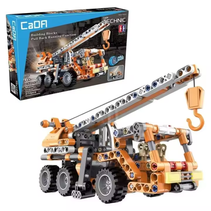Camión grúa Cada Technic con set construcción en línea y retrofricción - 1