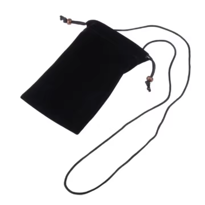 Funda para Benco V60 (2021) con Colgante de Cuello y Cierre por Lazo Tela Paño Suave - Negra - 1