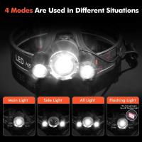 Lámpara Frontal LED Super Brillante T6 Recargable Con Batería 18650 Para Pesca Caza Camping Impermeable Luz De Corbata Exterior - details 1