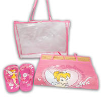 Set Accesorios Playa Campanilla Tinker Bell Disney con Bolsa, Esterilla y Chanclas - Arditex - details 0
