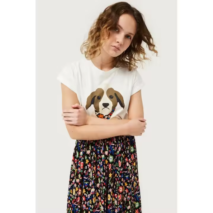 Compañia Fantastica Camiseta Mujer Estampado Perro - 1