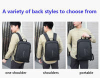Mochila Impermeable Para Hombres Ultra Ligera Estilo Clásico Con Capa De Computadora De 15.6' Mochila De Hombro Suave Material Nylon Con Costuras Embossing - details 11