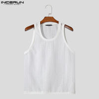 Camiseta De Hombre Para Verano Con Transparencia Y Malla Sin Mangas Estilo Casual Streetwear Moda 2024 Tallas S-5XL INCERUN - details 7