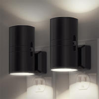 Luces Nocturnas LED Ajustables En Brillo Con Sensor De Atardecer a Amanecer Cilíndricas Para Pared Conexión a La Fuente De Alimentación - details 4