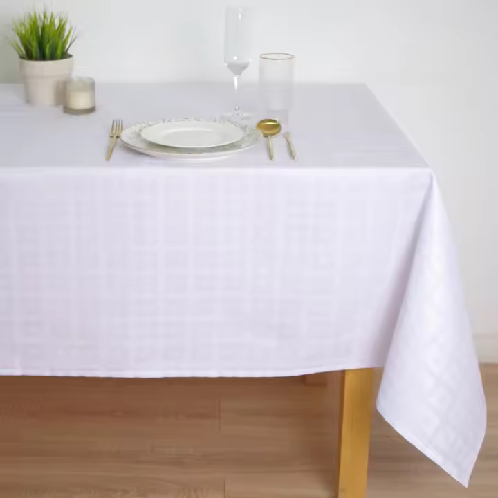 10XDIEZ Mantel satén jrd cuadro hostelería - Manteles para mesa, fáciles de limpiar y decorativos - 1