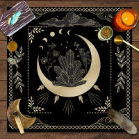 Mantel De Tela Para Cartas De Tarot 1pc Decoración De Juego De Cartas Pagan Con Fases De Luna Y Flores Estilo Pagan Para Atril Y Brujería - details 24