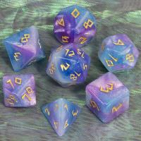Juego De Dados Poliedros DND 7 Piezas Acrílico Colores Mezclados Y Brillo Juegos De Mesa RPG Souvenir Entretenimiento - details 20