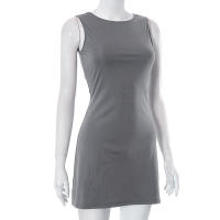 Vestido Sin Mangas Para Mujer Estilo Slim A-Line Con Cuello Redondo Mini Vestido De Verano Casual Y2K Polyester Qtraf2411 - details 15