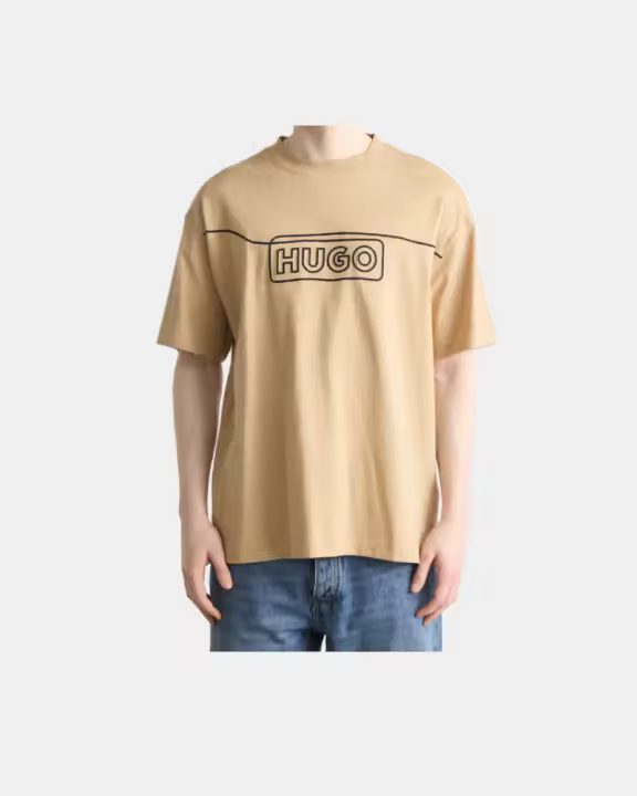 HUGO 50530341 NOIDERYO Camisetas Manga corta Hombre Beige - 1
