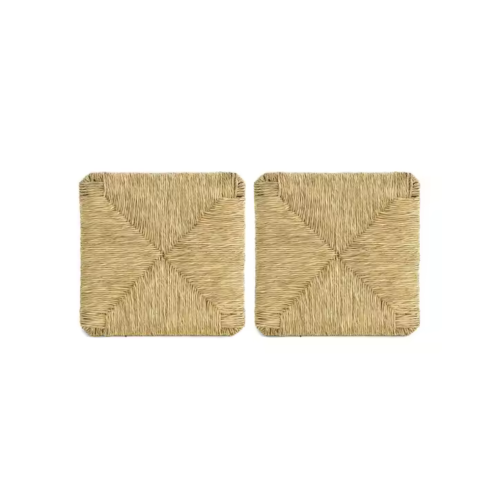 Mediawave tienda 2 unids reemplazo kit asiento 901 paja natural inferior Marcos para Pisa silla 37x37cm - 1