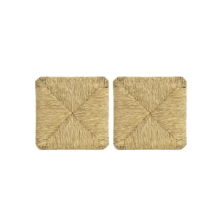 Mediawave tienda 2 unids reemplazo kit asiento 901 paja natural inferior Marcos para Pisa silla 37x37cm - 1