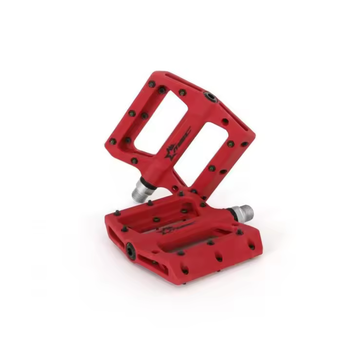 PEDALES PLATAFORMA MSC NYLON EJE CRMO PIN RED - 1
