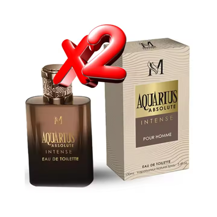 2 UNIDADES Aquarius Absolute Intense Eau de Toilette para hombre 100ml Montage Brands Fragancia inspirada en otros perfumes Pour Homme Colonia - 1