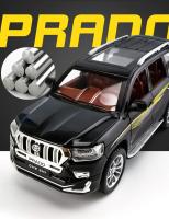 Modelo De Coche De Escala 1:24 TOYOTA Land Cruiser Prado Deportivo SUV De Aleación Con Retroceso Pull Back Luz Y Sonido Regalos Para Niños Colección A174 - details 2