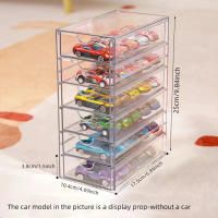 Caja De Exhibición Transparente Multi-Nivel Para Modelo De Coche De Rueda De Aire Aluminio 1:64 Con Cajón Doble Organizador De Juguetes Moderno Para Garage - details 6