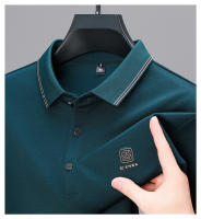 Camisa Polo De Larga Manga Para Hombre Marca De Lujo Algodón De Seda Con Estampado De Letras Casual Negocios Primavera Otoño - details 12